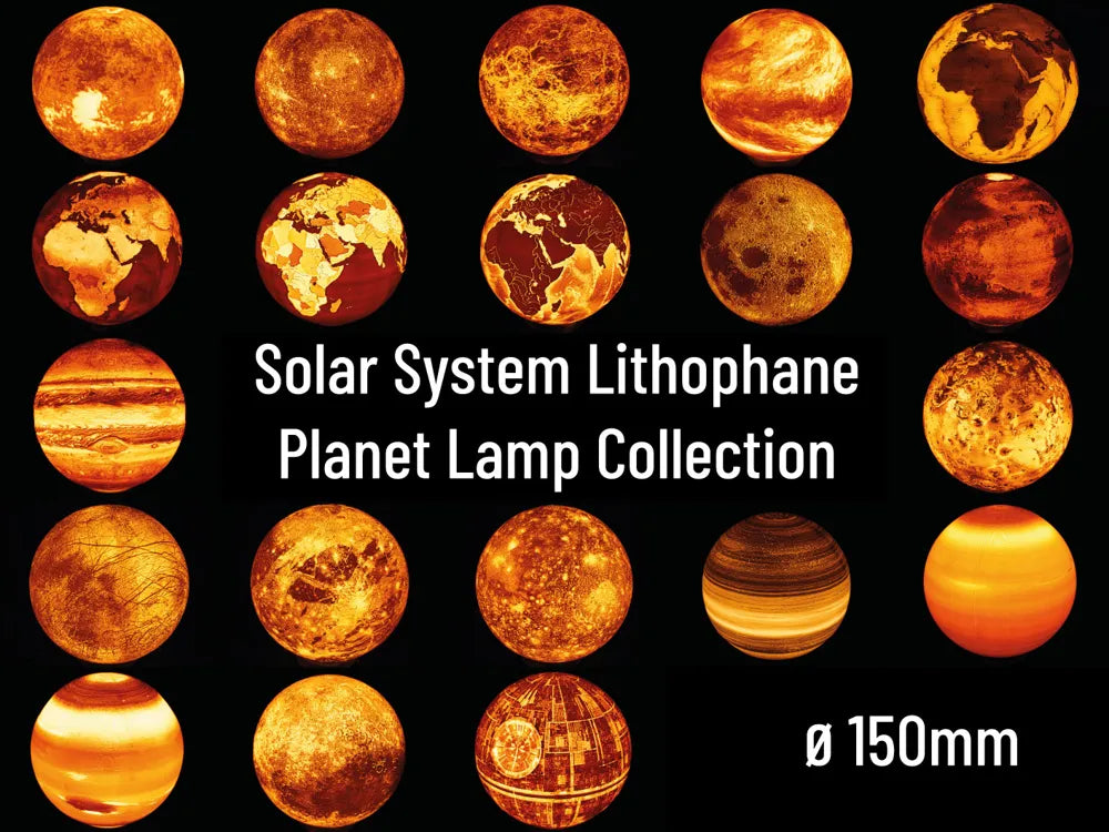 Lampe Lithophane Système Solaire RGB