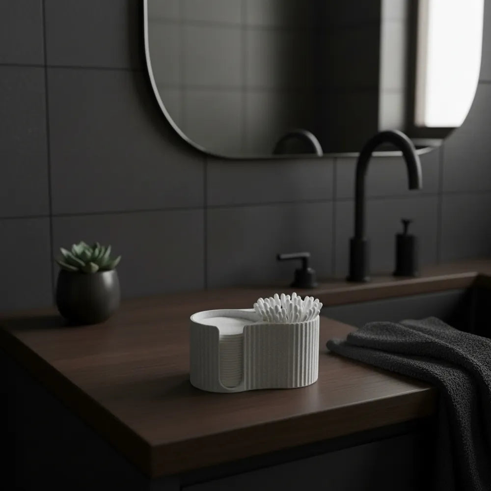 Distributeur moderne côtelé pour cotons-tige