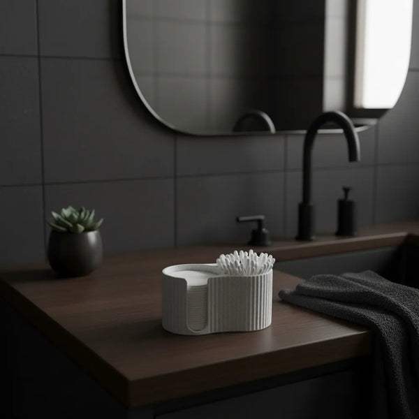 Distributeur moderne côtelé pour cotons-tige