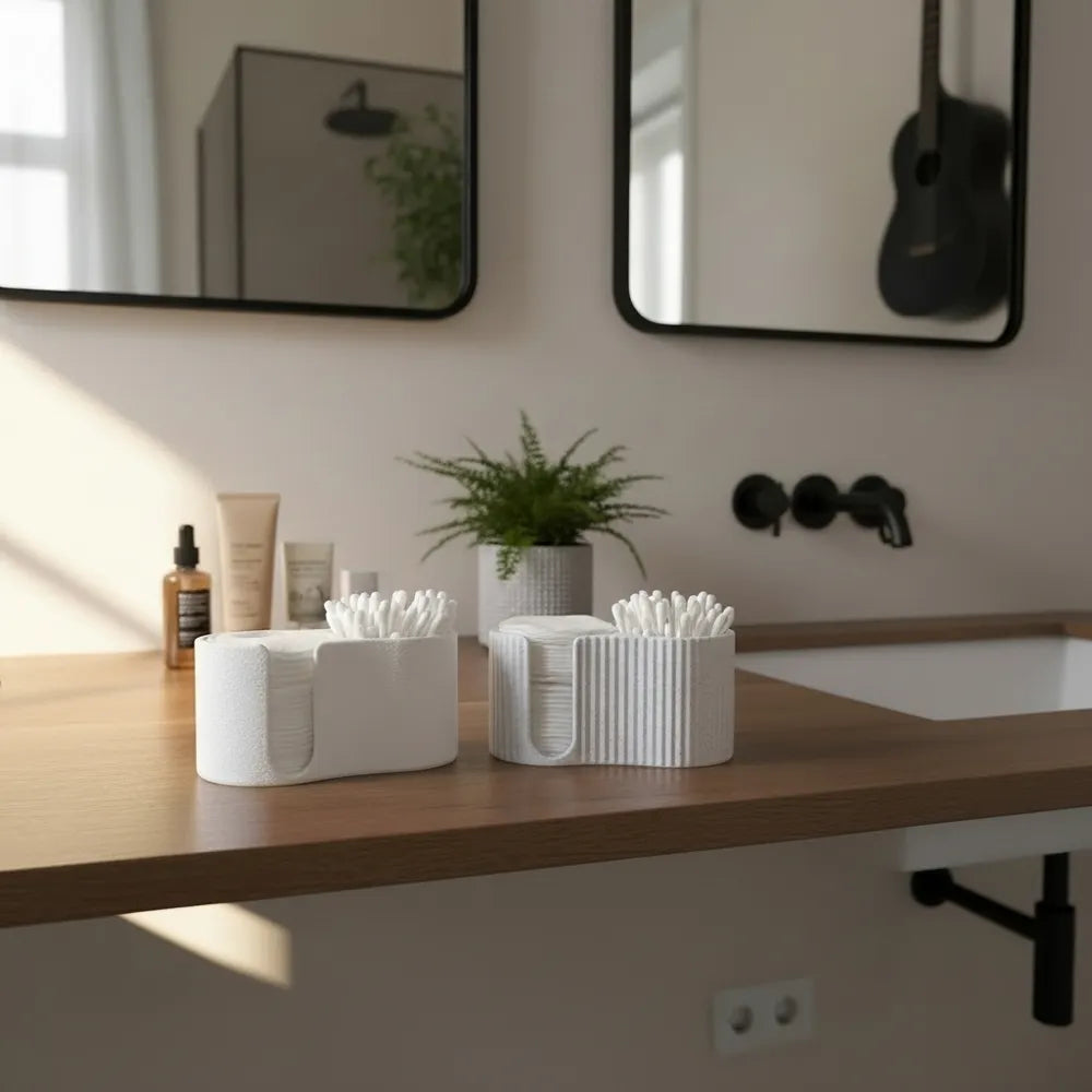 Distributeur moderne côtelé pour cotons-tige