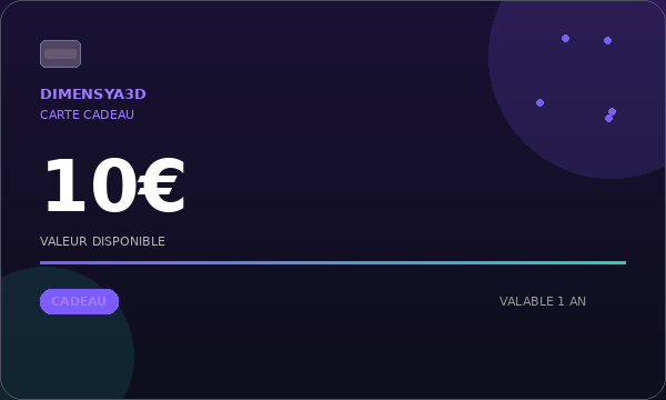 Dimensya3D Gift Card — €10