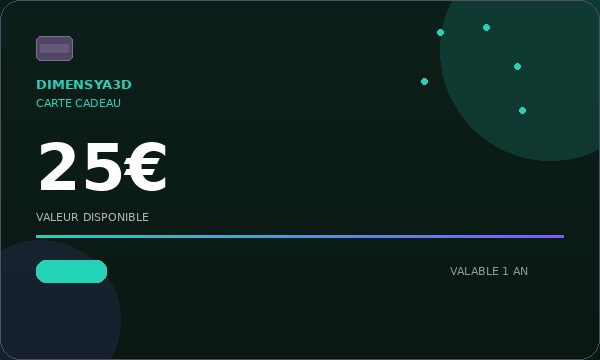 Dimensya3D Gift Card — €25