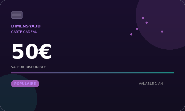 Dimensya3D Gift Card — €50