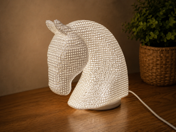 Lampe LED cheval RGB imprimée en 3D, veilleuse déco multicolore