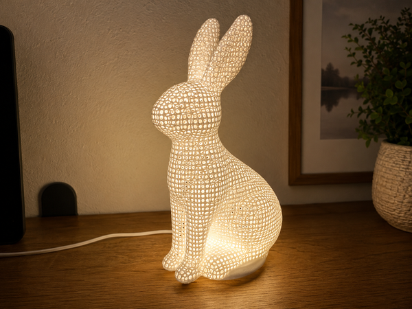 Lampe LED lapin RGB imprimée en 3D, veilleuse chambre enfant